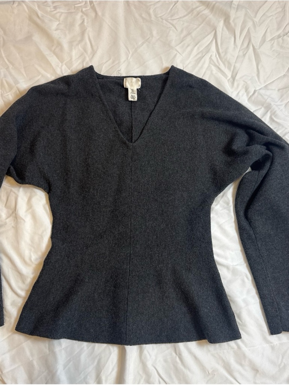 H&M Charcoal V-Neck Sweater